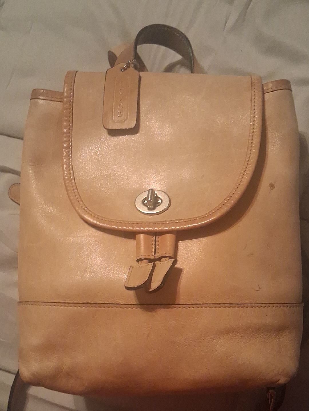 Rarest Very Vintage Coach Leather Backpack For Coach Collectors